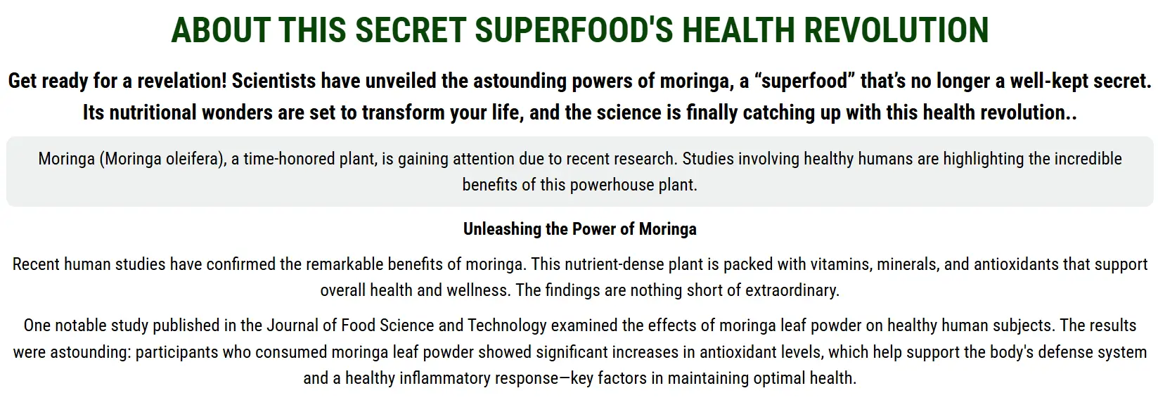 Moringa Magic